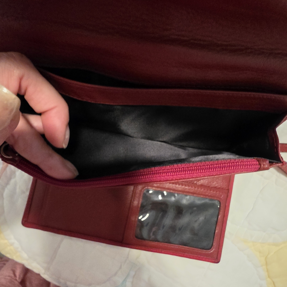 Brighton Red and Cream Crossbody Bag - Picture 9 of 14